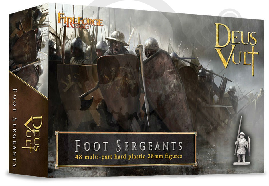 Foot Sergeants - wypraska Fire Forge 8 żołnierzy średniowieczni żołnierze