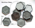 Podstawki heksagonalne 30 mm Mech Base (10szt) - podstawka heksagonalna pod figurki