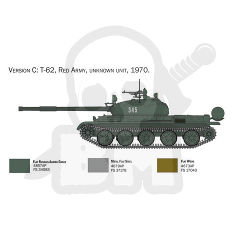 1:72 T-62 Russian Tank