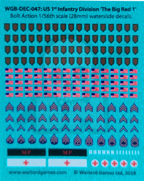 Decal US 1th Infantry Division "The Big Red"