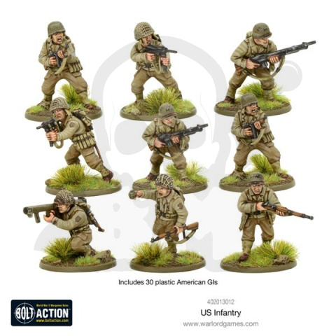 US Infantry - WWII American GIs - amerykańska piechota - 6 szt.