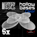 Hollow Plastic Bases Transparent Oval podstawki 90x52mm 6 szt.