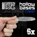 Hollow Plastic Bases Transparent Oval podstawki 90x52mm 6 szt.