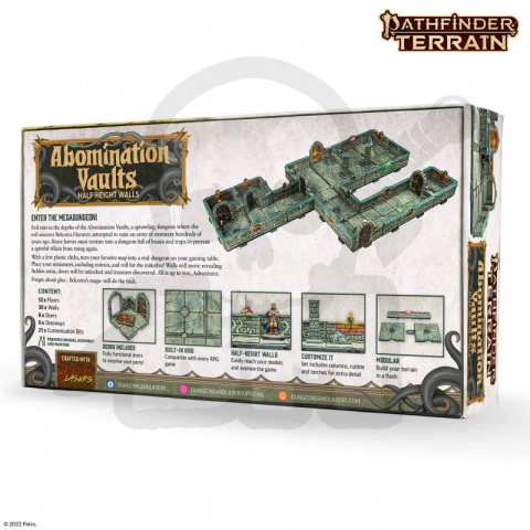 Abomination Vaults Half-Height walls tereny do gier bitewnych i RPG
