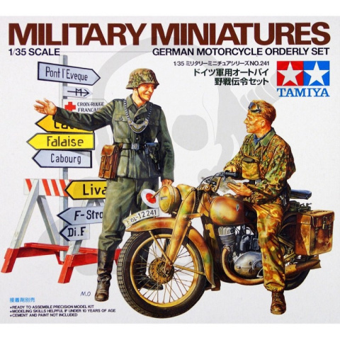 1:35 Tamiya 35241 German Motorcycle Orderly Set