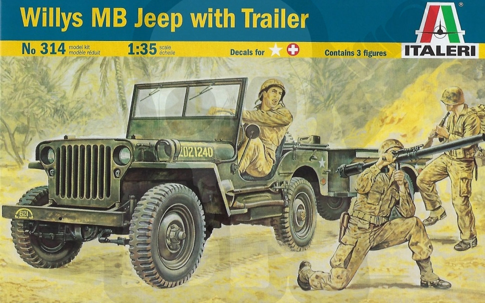 1:35 Willys MB Jeep with Trailer