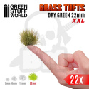 Grass Tufts - 22mm self-adhesive - XXL Dry Green