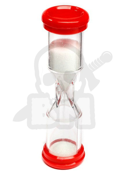 Klepsydra 2 minuty - 120 sekund plastikowa czerwona - klepsydry sandtimer