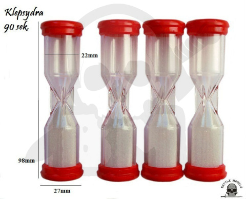 Klepsydra 2 minuty - 120 sekund plastikowa czerwona - klepsydry sandtimer