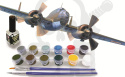 Mistercraft D-08 PZL P-37B Łoś II 1:72 + farbki 2 pędzelki klej