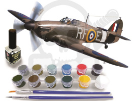 Mistercraft D-180 Hurricane Mk.Ia Battle of Britain 1:72 + farbki 2 pędzelki klej