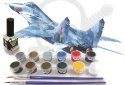 1:72 MIG-29 izd. 9-12 Fulcrum farbki pędzelki klej + Polska Czechy Słowacja