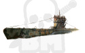 Mistercraft D-290 Das U-Boot VIIC U-617 1:400 + farbki 2 pędzelki klej