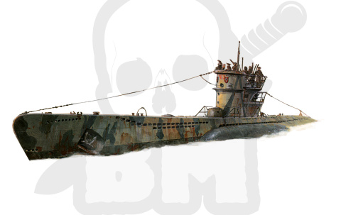 Mistercraft D-290 Das U-Boot VIIC U-617 1:400 + farbki 2 pędzelki klej