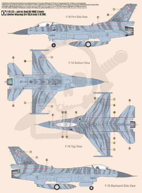 Polski F-16 C Block 54+ Polski Jastrząb Baza Krzesiny 1:48