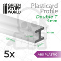 ABS Plasticard - Profile H-Beam Columns 6mm 5 szt.
