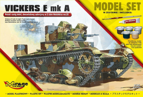 1:35 Model Set Polski czołg lekki Vickers E Mk A Dwuwieżowy