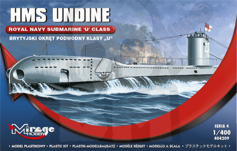 1:400 HMS Undine brytyjski okręt podwodny kasy U