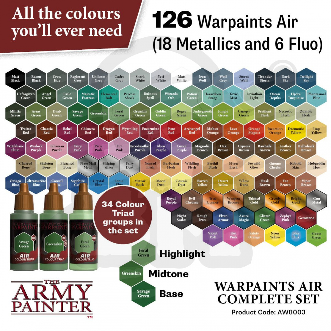 Army PainterWarpaints Air Complete Set