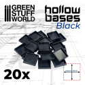 Hollow Plastic Bases Black podstawki 20x20mm 20 szt.