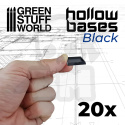 Hollow Plastic Bases Black podstawki 20x20mm 20 szt.