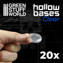 Hollow Plastic Bases Transparent podstawki 28,5mm 20 szt.