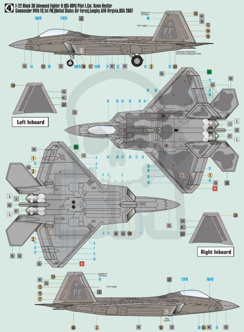 Mistercraft F-06 F-22 Raptor Advanced Fighter 1:72