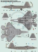 Mistercraft F-06 F-22 Raptor Advanced Fighter 1:72 + farbki 2 pędzelki klej
