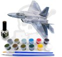 Mistercraft F-06 F-22 Raptor Advanced Fighter 1:72 + farbki 2 pędzelki klej