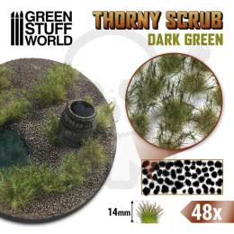 Thorny Scrubs - 14mm self-adhesive - Dark Green