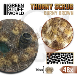 Thorny Scrubs - 14mm self-adhesive - Burny Brown