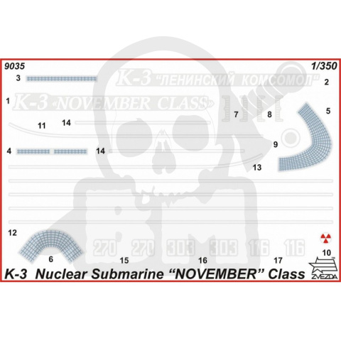 1:350 November class nuclear submarine K-3