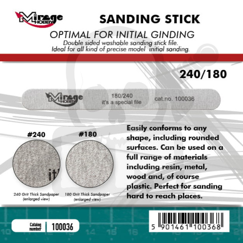 100036 Mirage Sanding Stick Double Grid 180 240