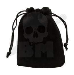 Velvet gift bag black 7x9cm