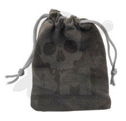 Velvet gift bag grey 7x9cm