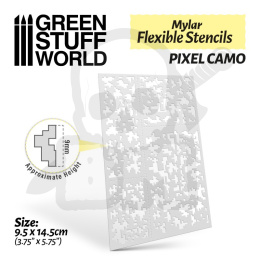 Elastyczne szablony Flexible Stencils - Flexible Stencils - Pixel Camo (ok. 9mm)