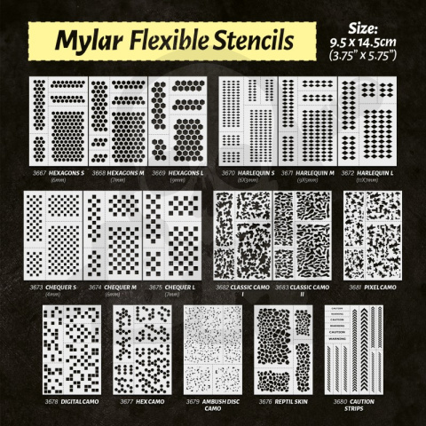 Elastyczne szablony Flexible Stencils - Chequer L (7mm)