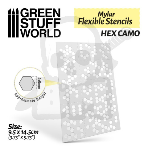 Elastyczne szablony Flexible Stencils - Hex Camo (4x5mm)
