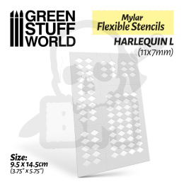 Flexible Stencils - Harlequin L (11x7mm)