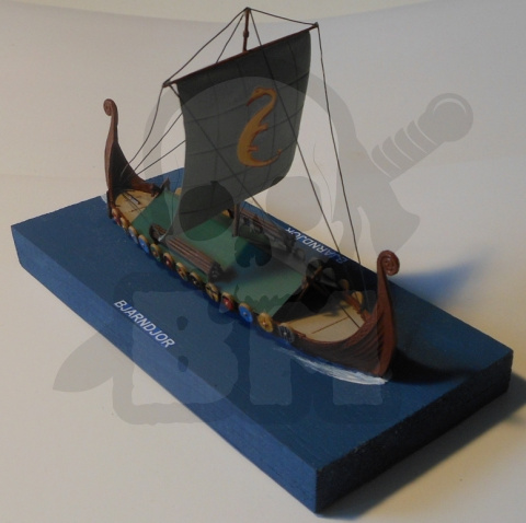 1:180 Drakar Oseberg + farbki 2 pędzelki klej