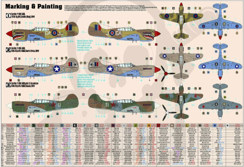 1:72 P-40 K Kittyhawk Mk.III + farbki 2 pędzelki klej