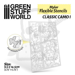 Elastyczne szablony Flexible Stencils - Classic Camo I (ok. 15 mm)