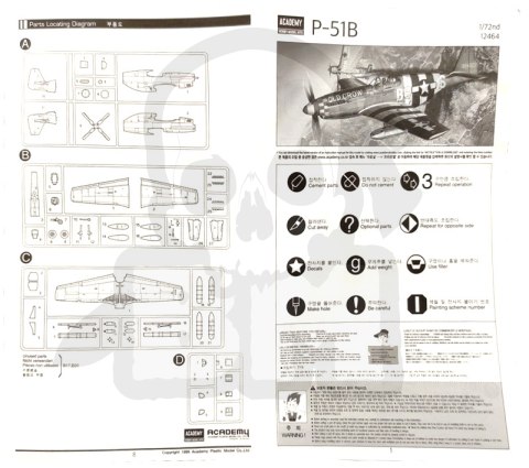 Academy 12464 P-51B Mustang 1:72