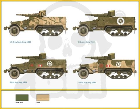 1:72 M3 75mm Gun Motor Carriage Scale - 2 modele