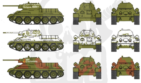 1:72 T-34/76 mode. 42 Russian Tank - 2 modele