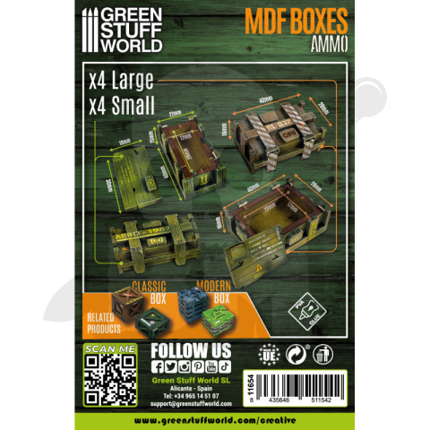 MRectangular wooden MDF boxes - drewniane pudła