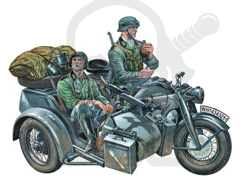1:35 Zundapp KS 750 with Sidecar