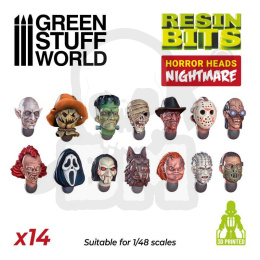 Horror Heads Nightmare żywiczne główki 14 szt.