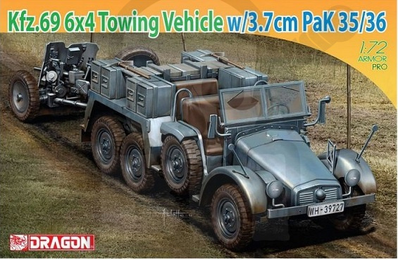 1:72 Kfz.69 6x4 Towing Vehicle w/3.7cm PaK 35/36