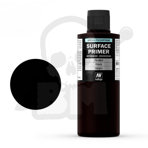 Vallejo 74602 Surface Primer 200 ml. Black podkład